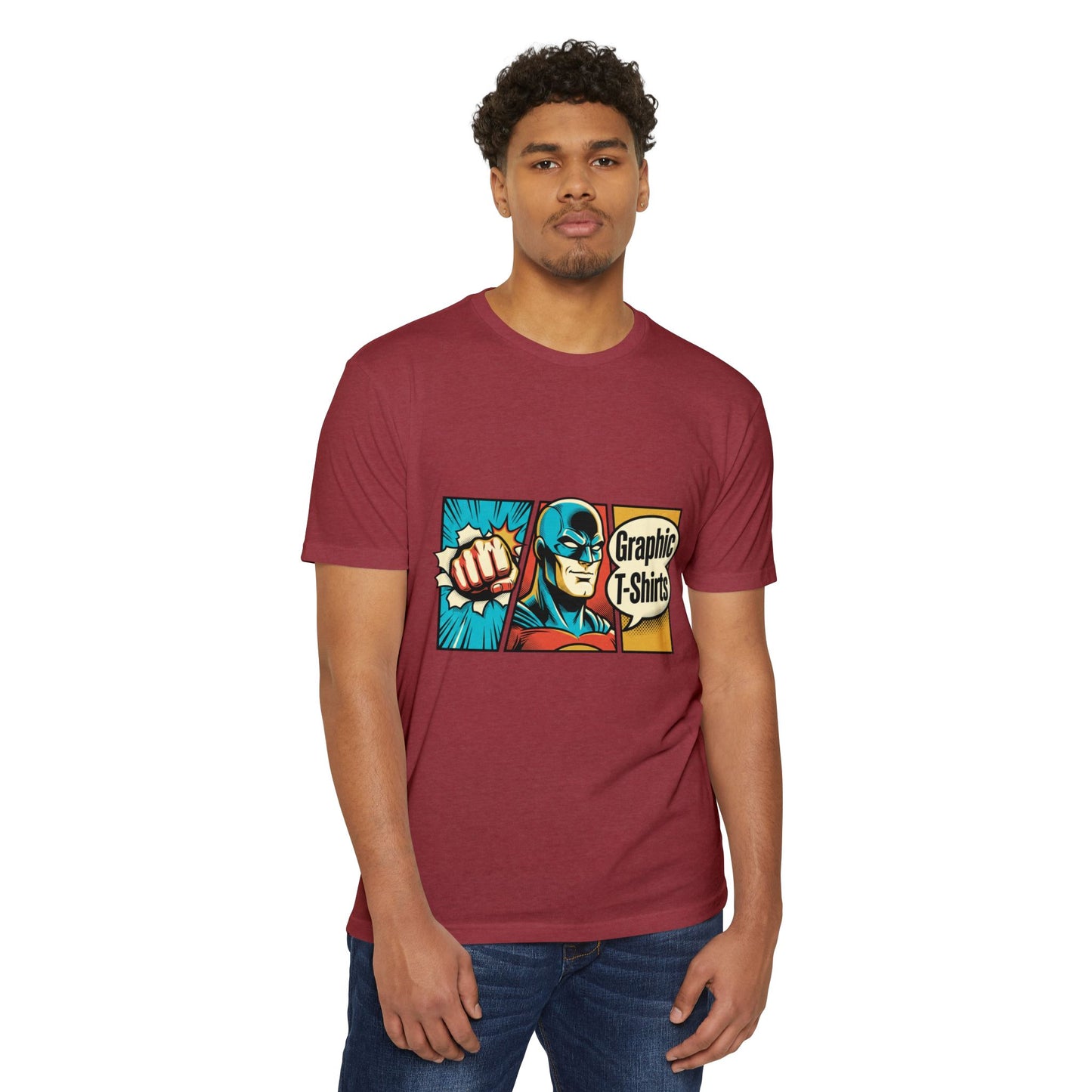 Retro Comic Superhero T-Shirt — Pop Art Graphic Tee