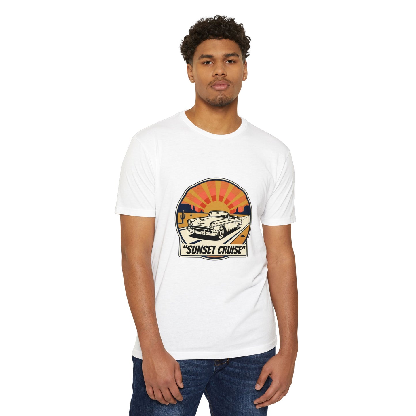 Sunset Cruise Vintage Car T-Shirt