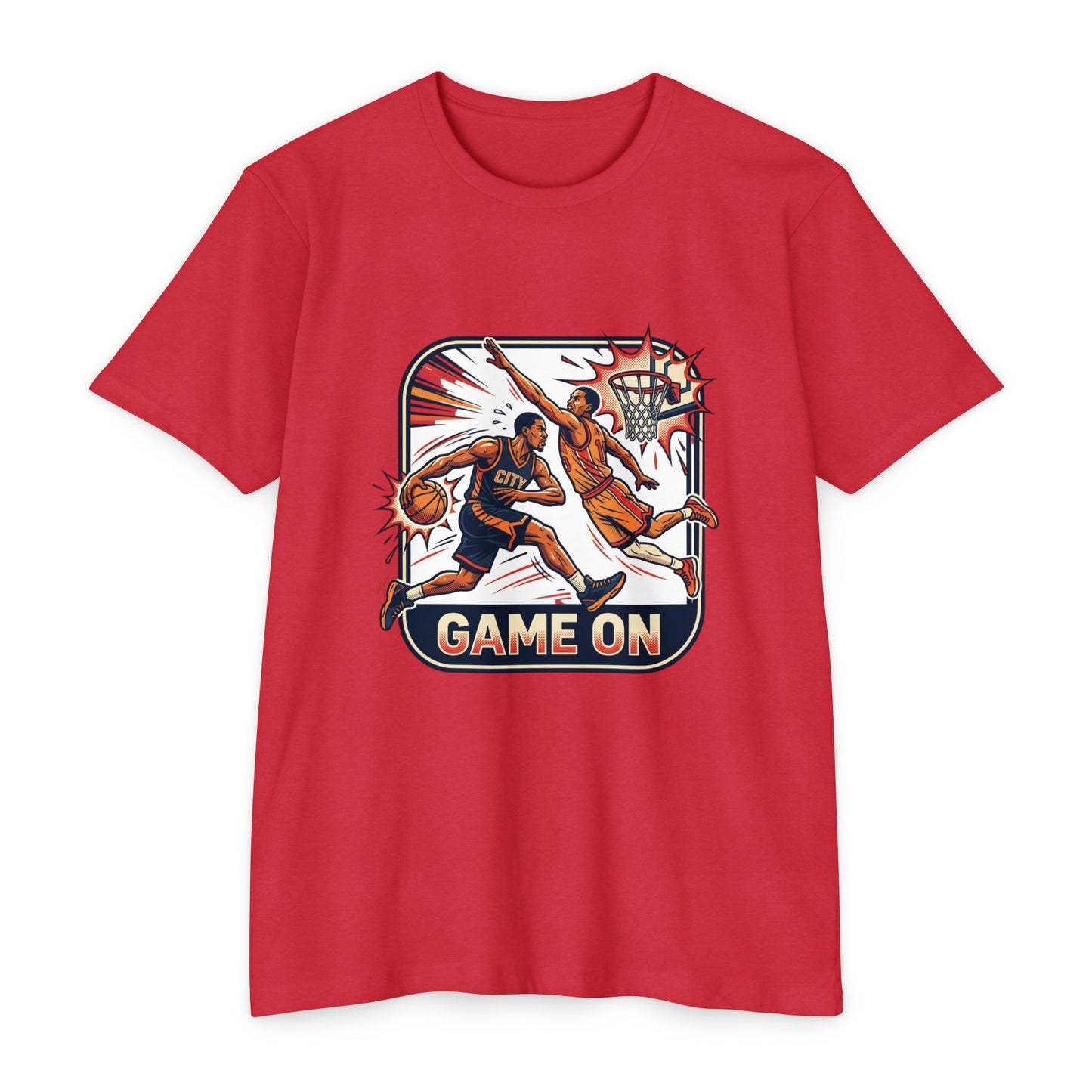 Basketball T-Shirt — Retro 'Game On' Dunk Design