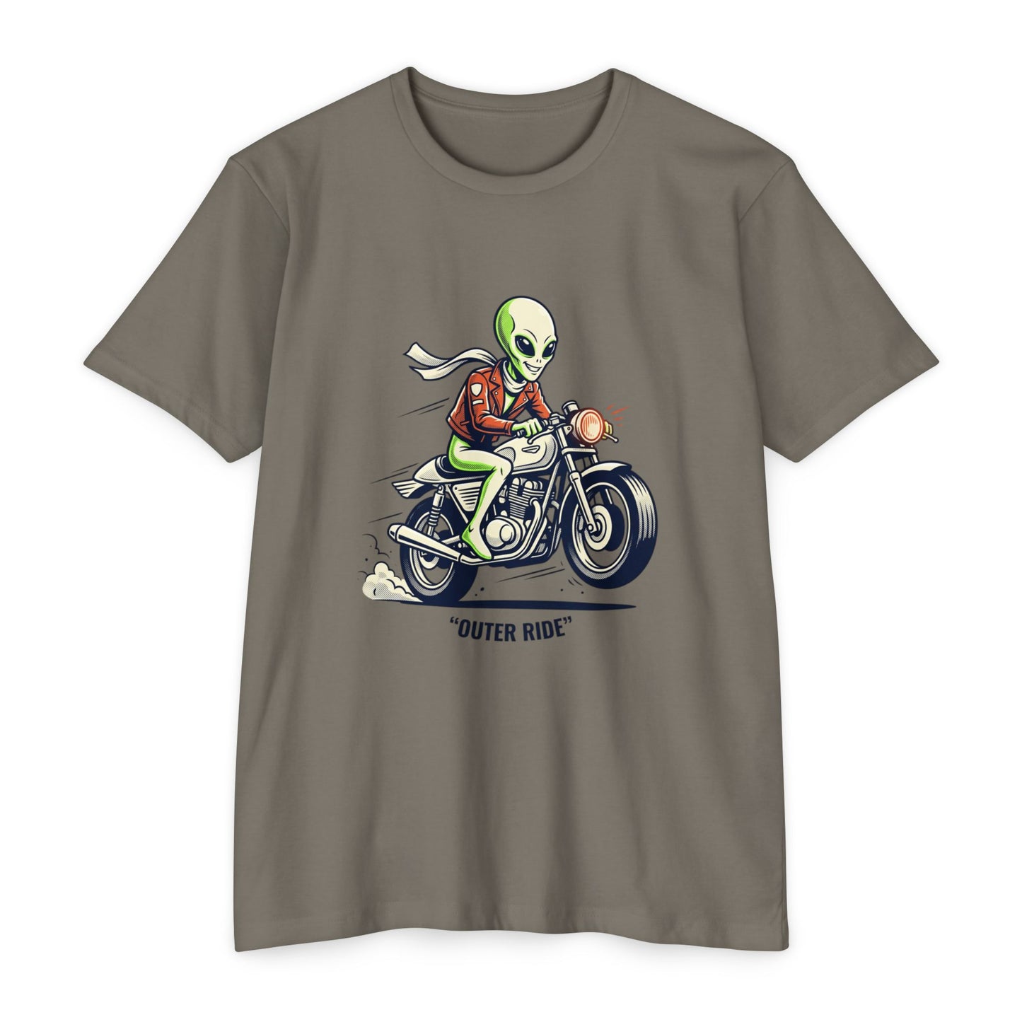 Alien Motorcyclist "Outer Ride" T-Shirt