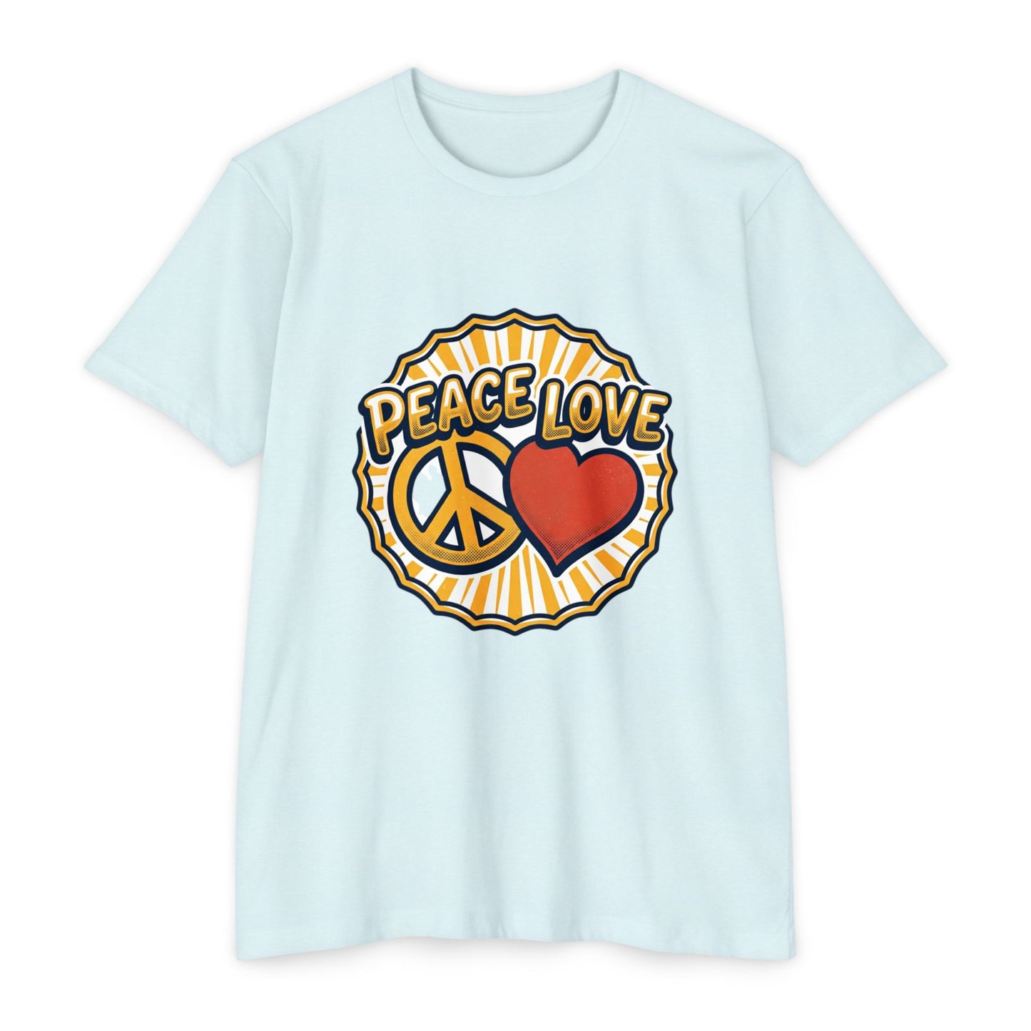 Peace Love Heart T-Shirt – Retro 70s Peace Sign Tee