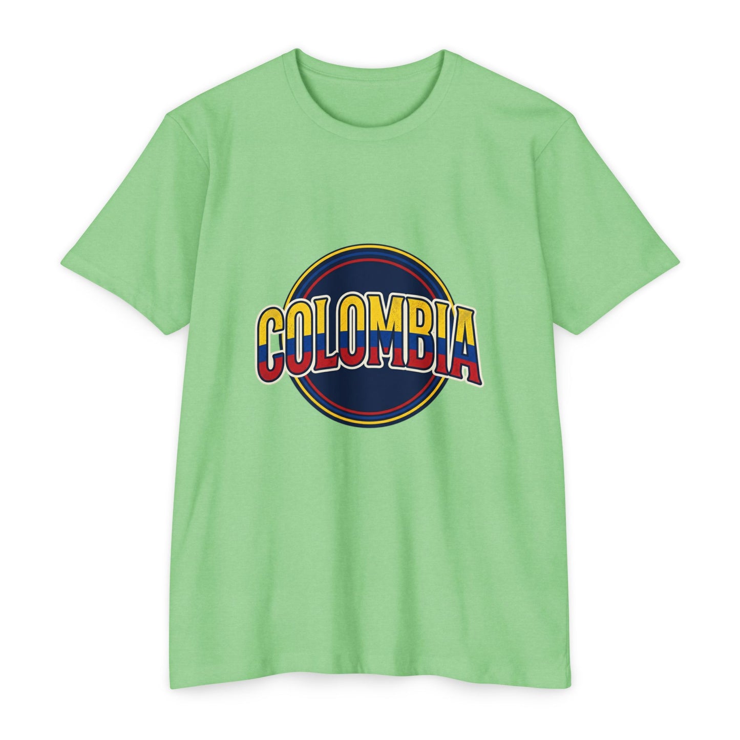 Colombia Retro Circle Vintage Flag Travel T-Shirt
