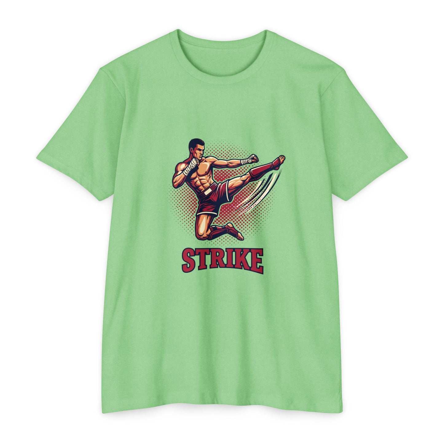 Camiseta de Chute de Artes Marciais — Camiseta Gráfica Retrô 'STRIKE' de Lutador
