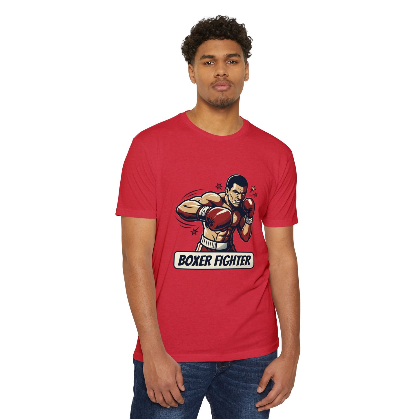 Boxer Fighter Vintage Boxing Graphic T-Shirt — Retro Gym Tee for Fans & Trainers