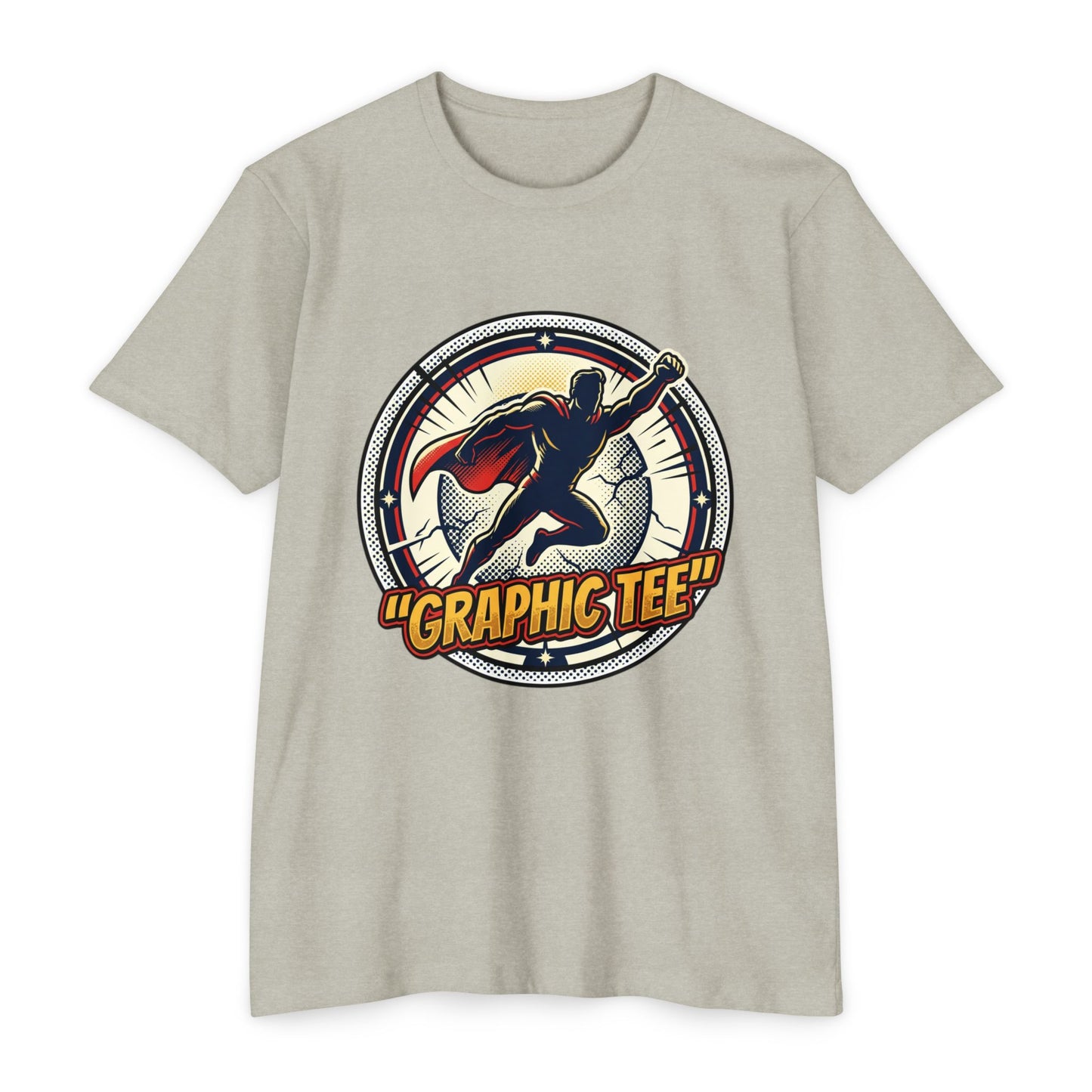Retro Comic Superhero Cape Graphic Tee