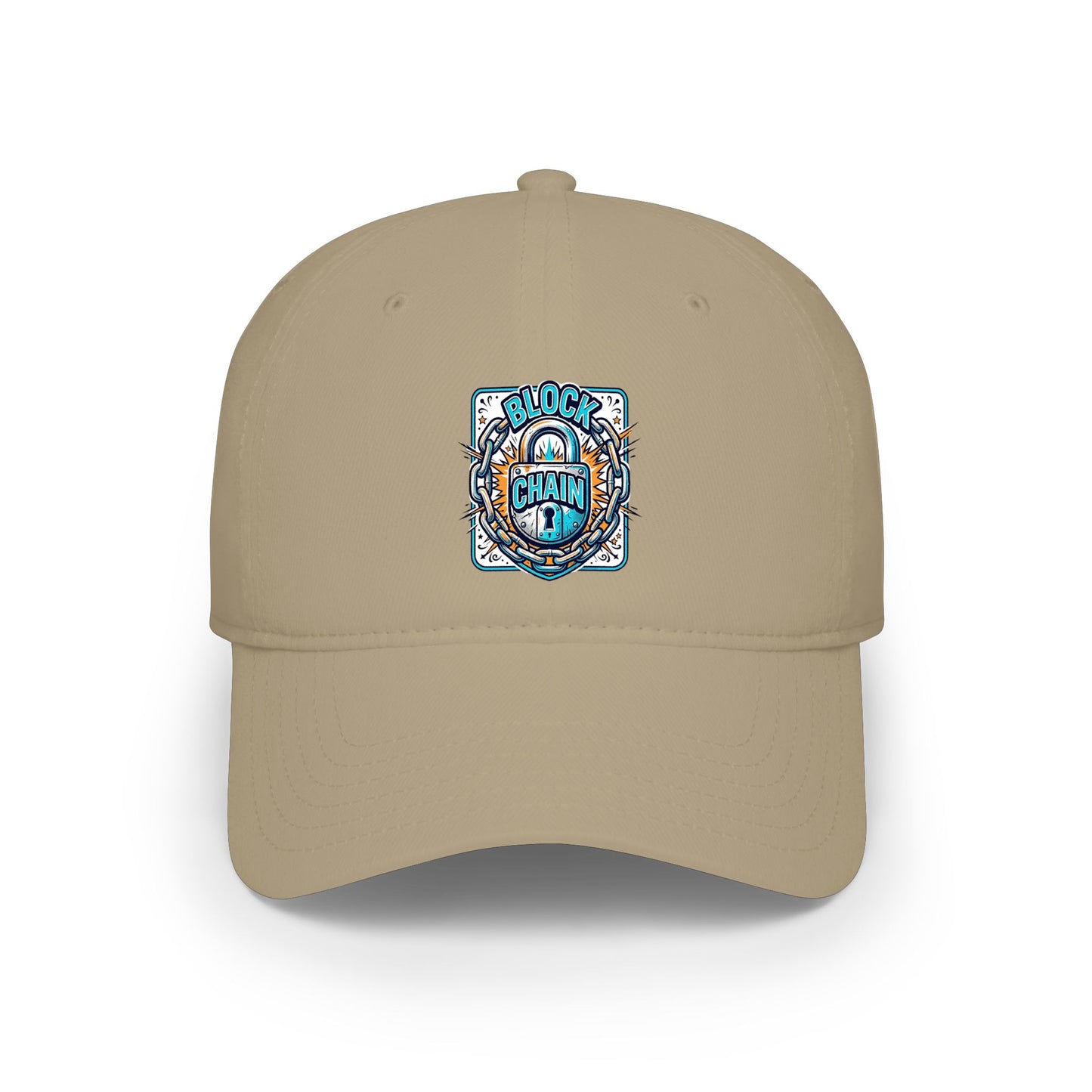 Retro "Block Chain" Low Profile Baseball Cap — Vintage Dad Hat