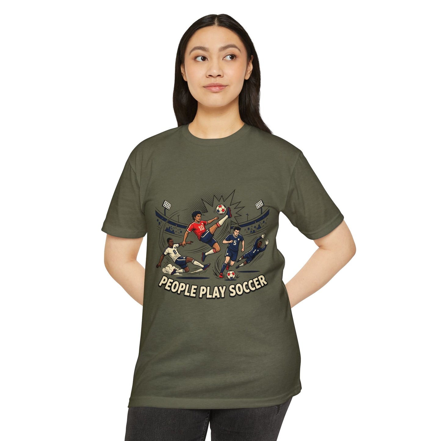 People Play Soccer T-Shirt – Vintage Soccer Players Graphic Tee