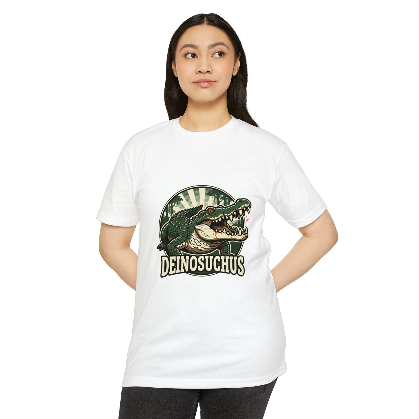 Deinosuchus Alligator Retro Fossil Graphic T-Shirt
