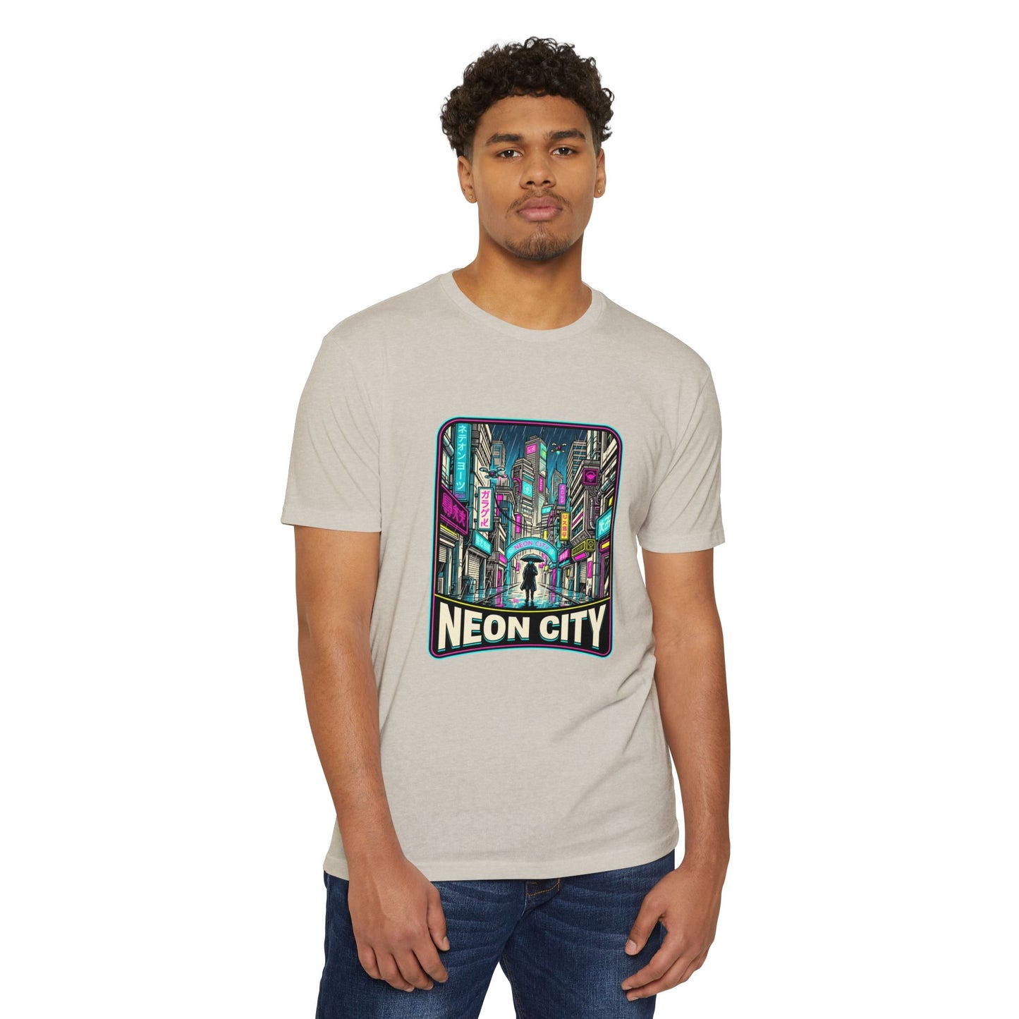 Neon City Retro Cyberpunk T-Shirt — Retro Cyberpunk Streetwear Tee