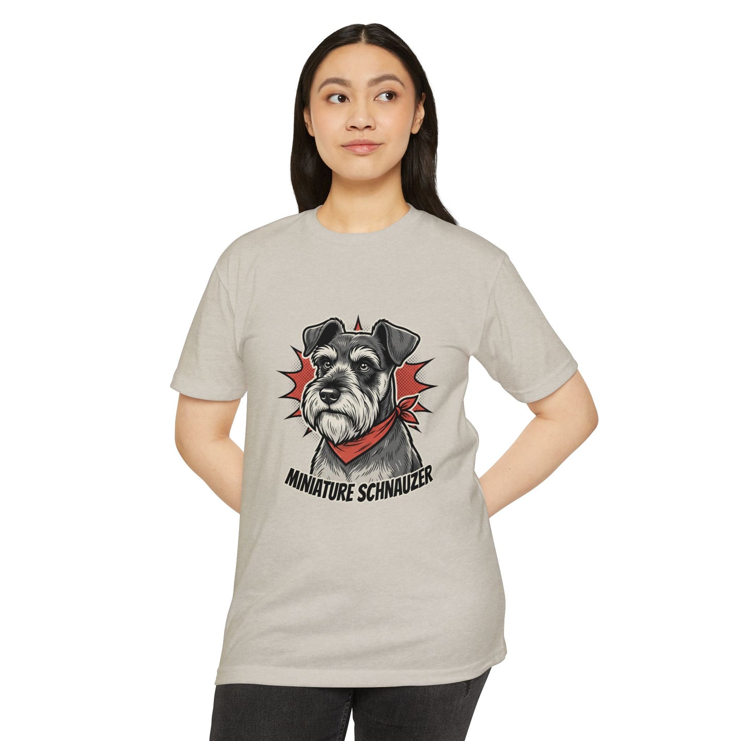 Miniature Schnauzer Portrait Retro Bandana T-Shirt