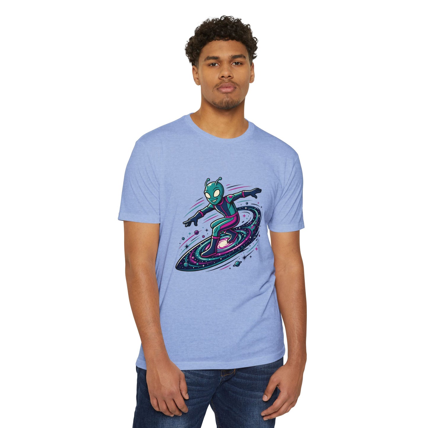 Alien Surfer Retro Space Skate T-Shirt