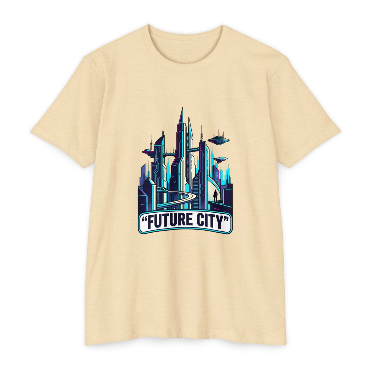 Future City Retro Futuristic Skyline T-Shirt