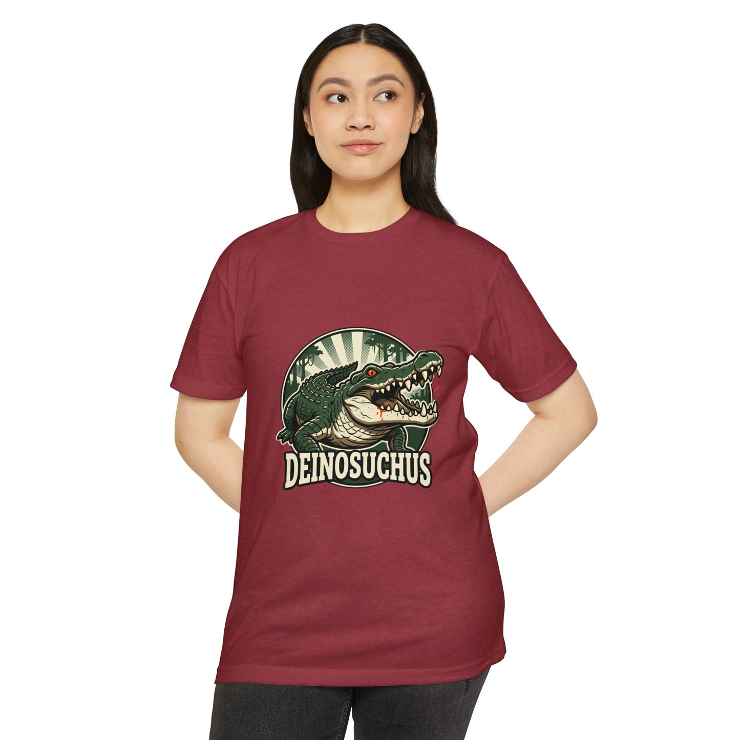 Deinosuchus Alligator Retro Fossil Graphic T-Shirt