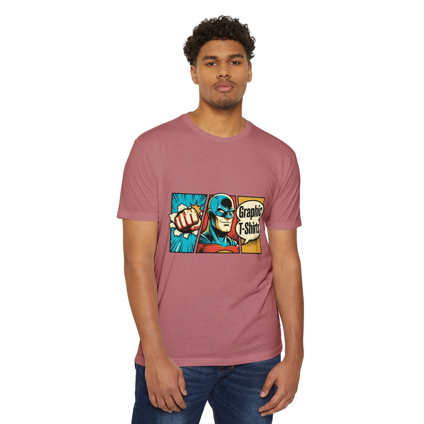 Retro Comic Superhero T-Shirt — Pop Art Graphic Tee