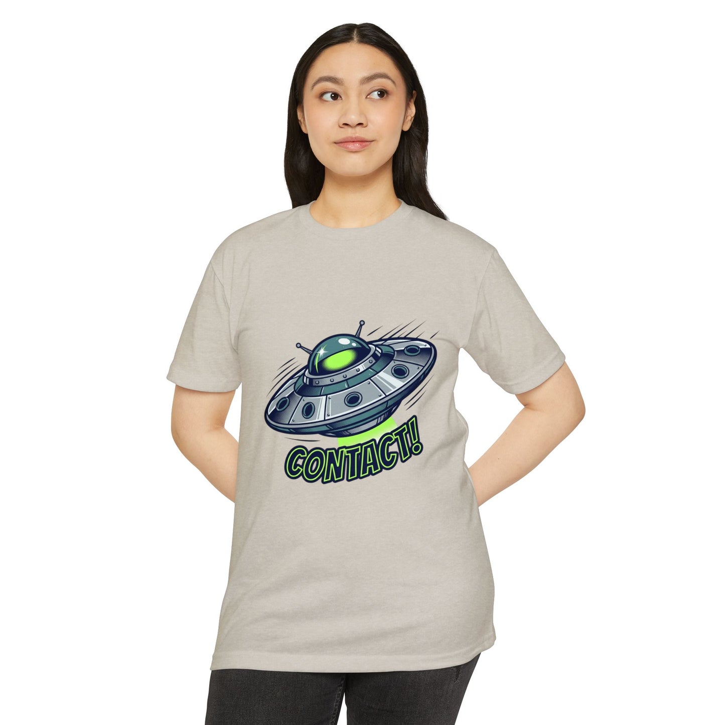 UFO Contact T-Shirt — Alien Spaceship Graphic Tee