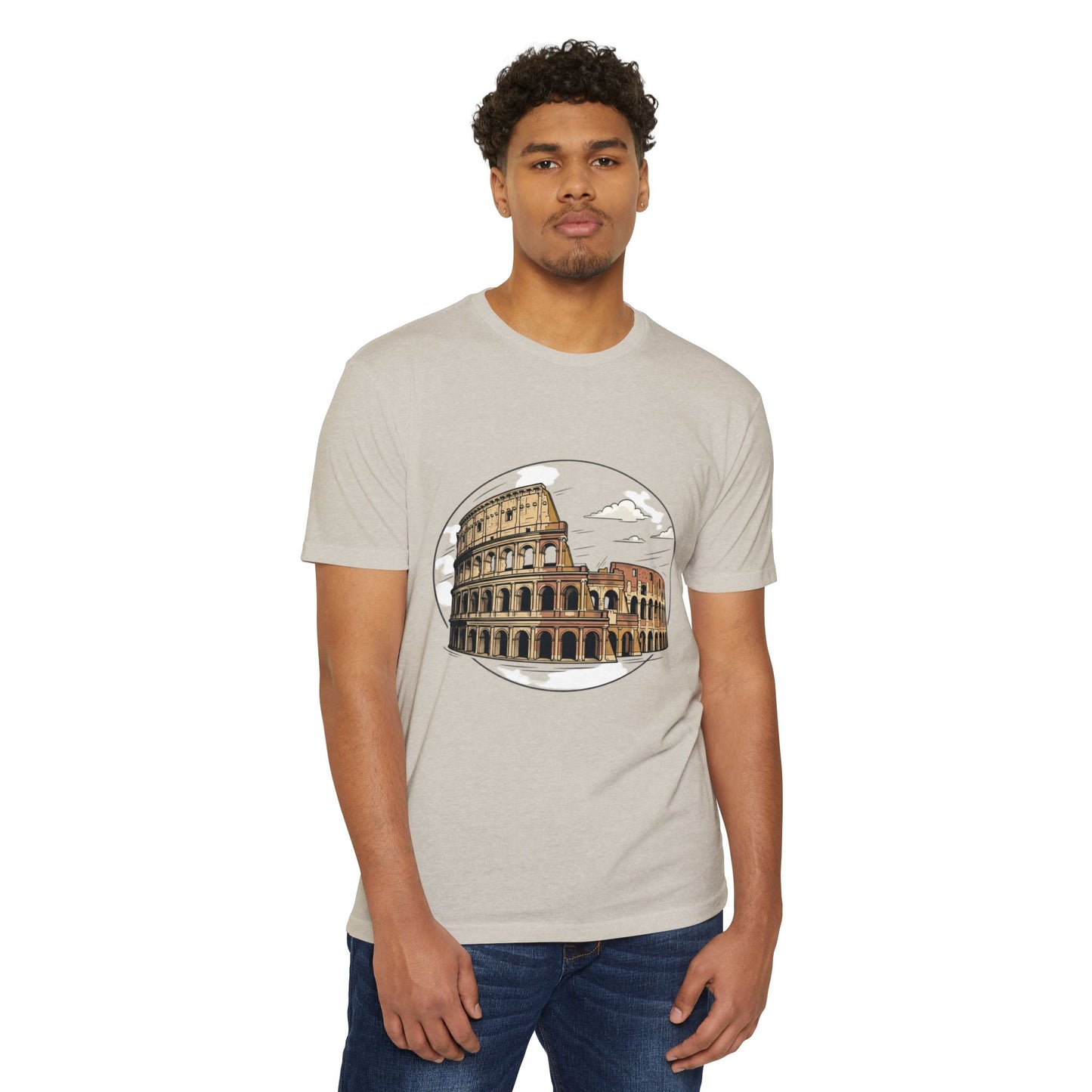 Colosseum Illustration Vintage Rome Travel T-Shirt