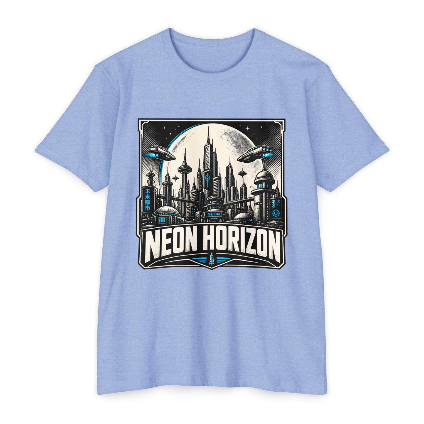 Neon Horizon Sci‑Fi T-Shirt
