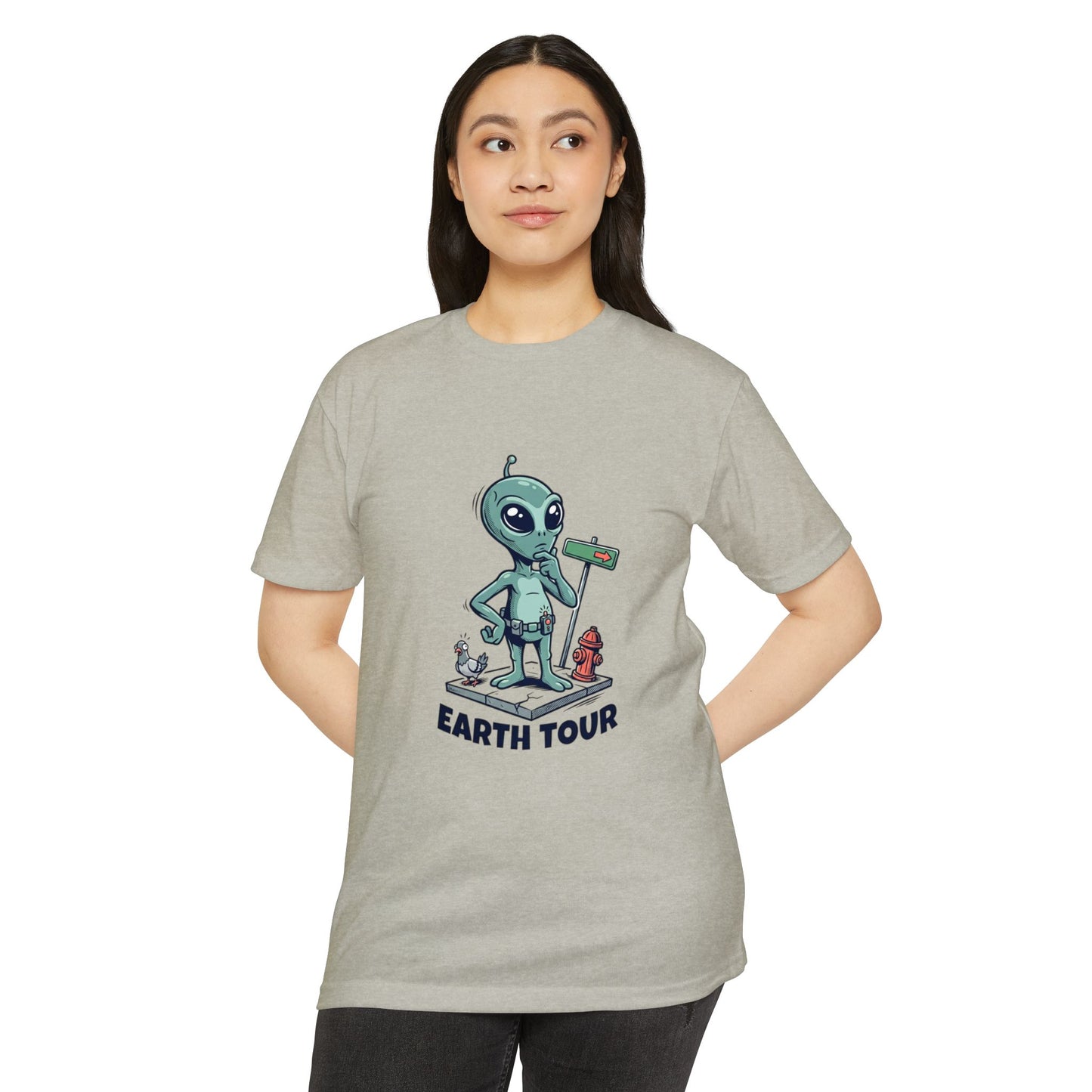 Alien 'Earth Tour' T-Shirt — Cute Space Visitor Graphic Tee