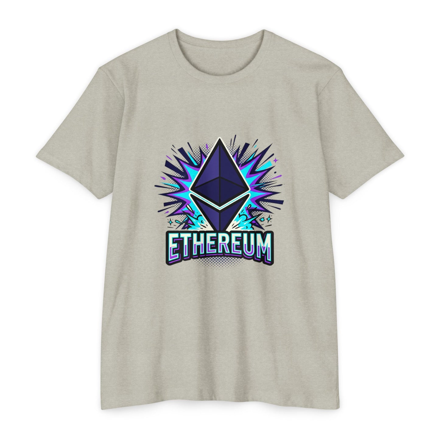 Ethereum Crypto Logo T-Shirt — Retro Neon Blockchain Tee