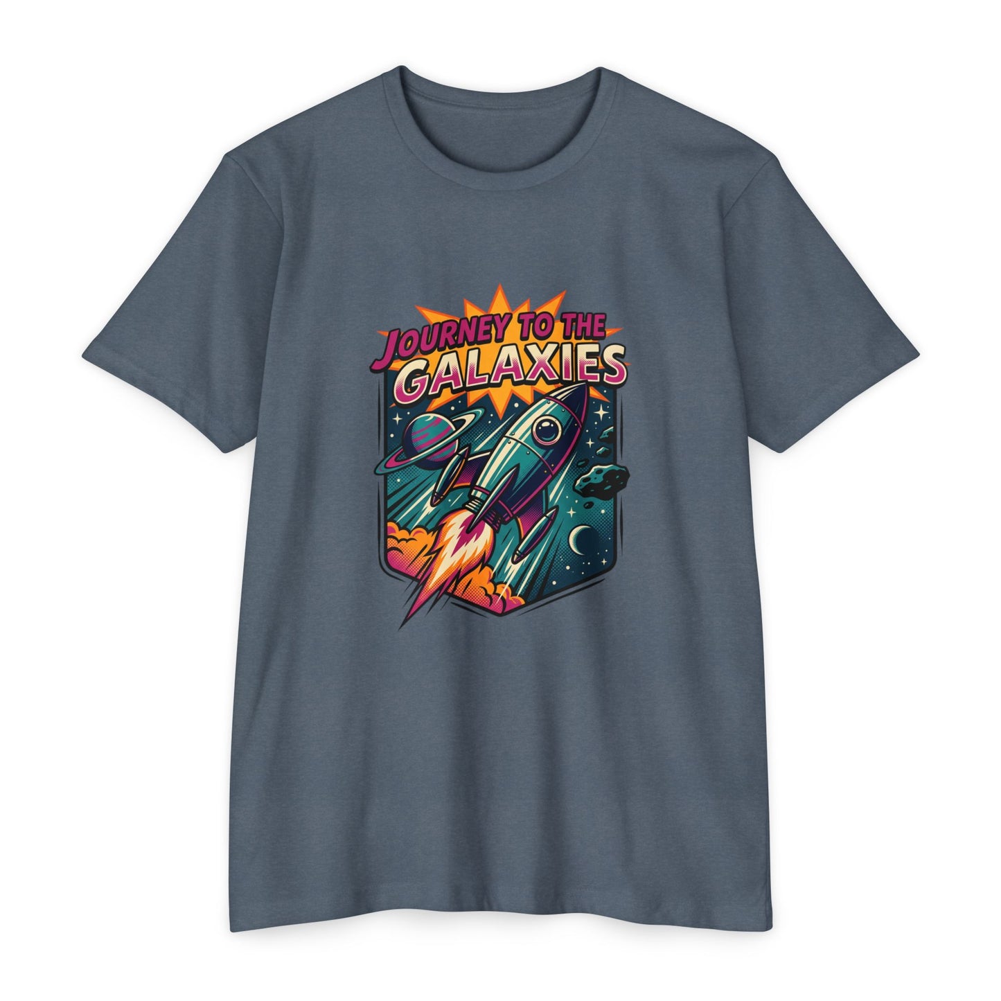 Journey to the Galaxies T-Shirt — Retro Rocket Space Tee