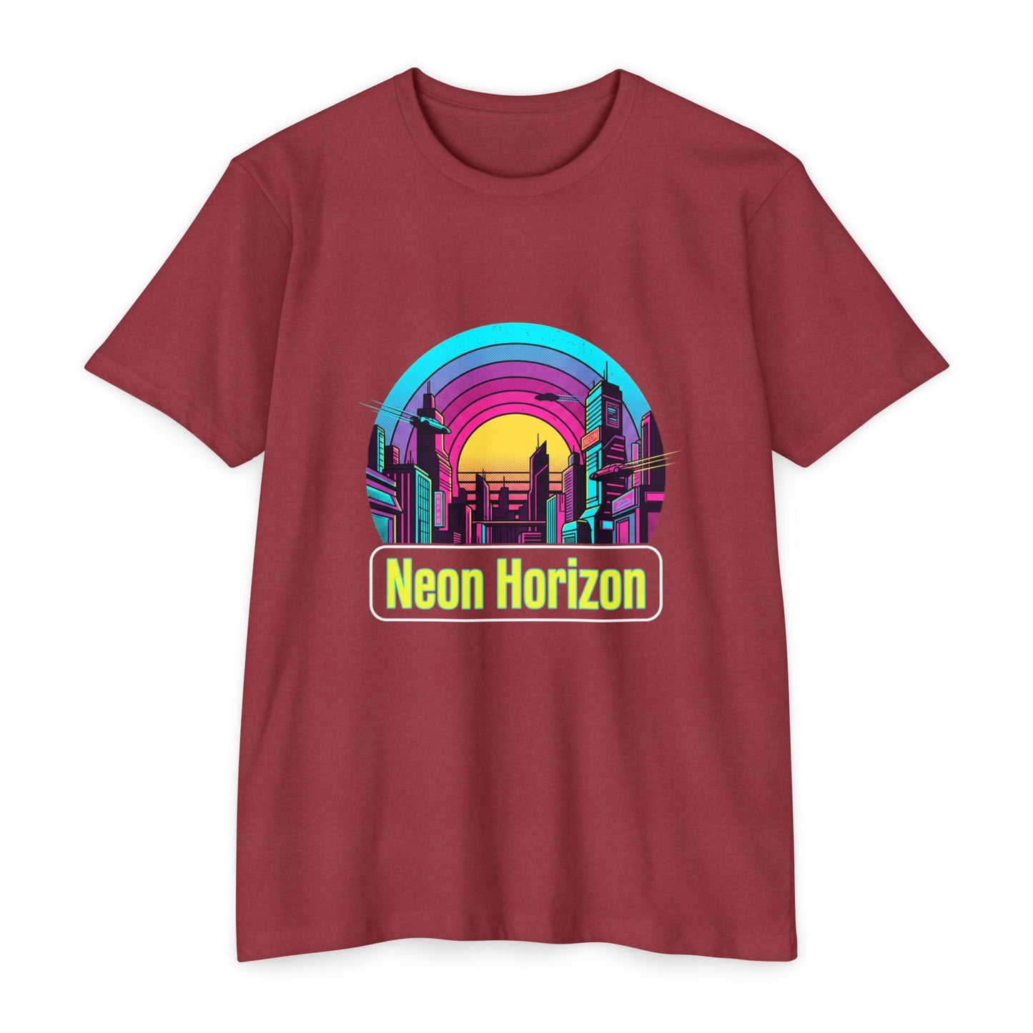 Neon Horizon Retro City T-Shirt