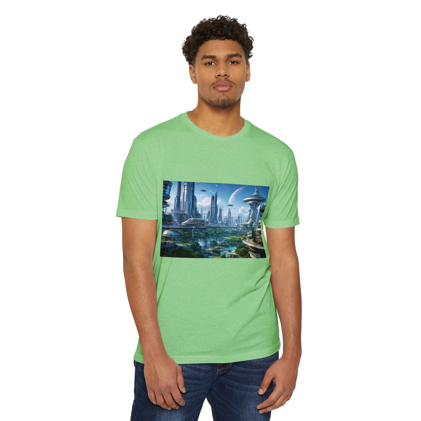 Futuristic Cityscape Sci‑Fi Skyline T-Shirt