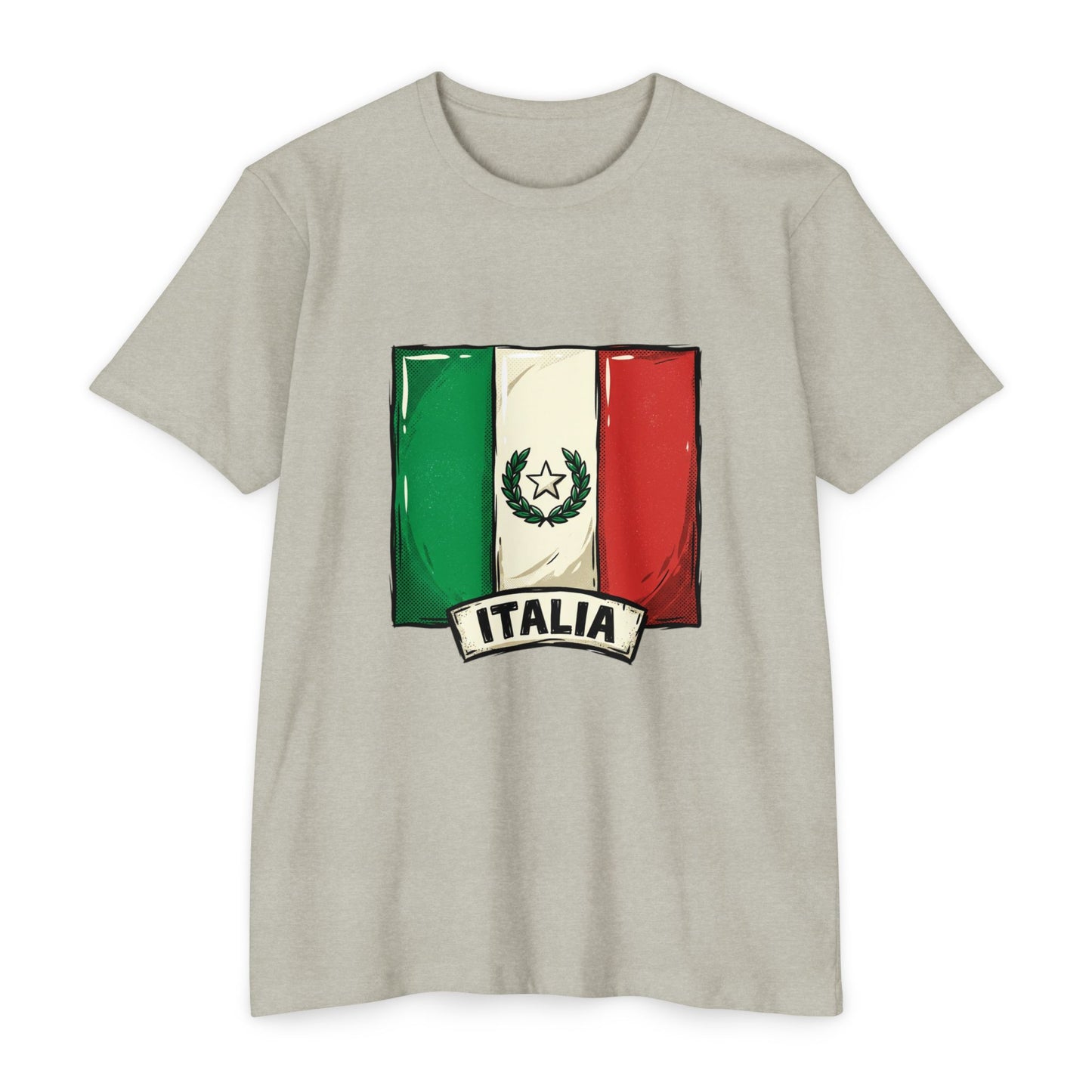 Italian Flag Vintage Crest T-Shirt — Italia Graphic Tee