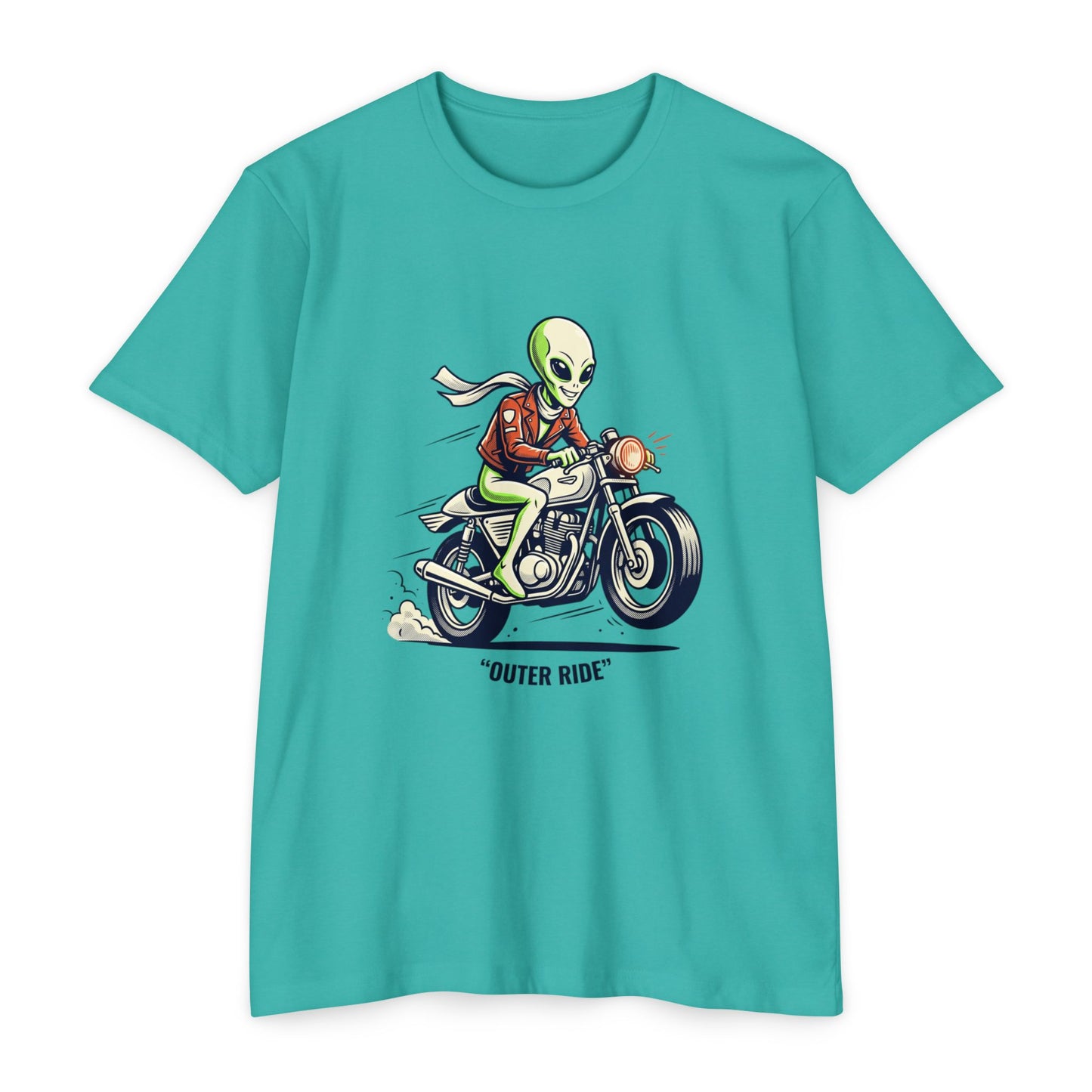 Alien Motorcyclist "Outer Ride" T-Shirt