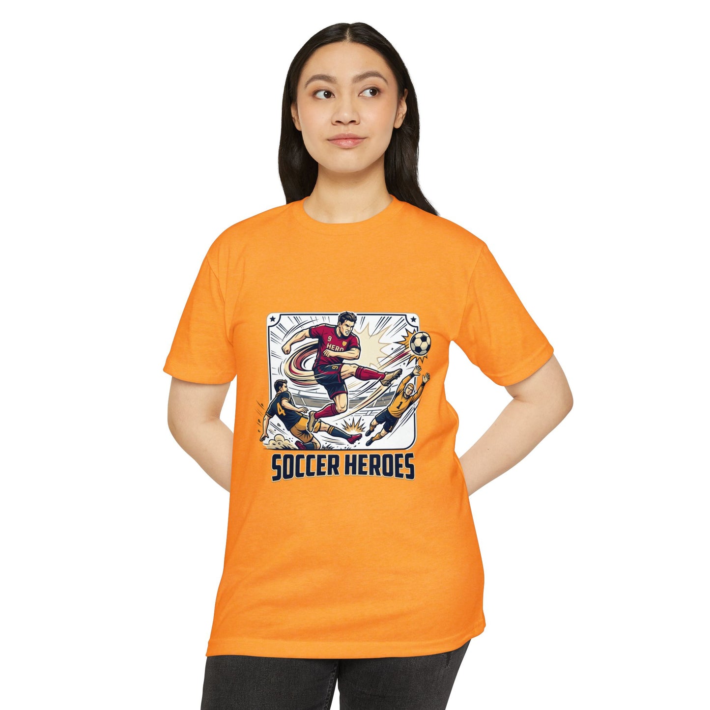 Soccer Heroes Graphic T-Shirt — Vintage Action Soccer Player Tee