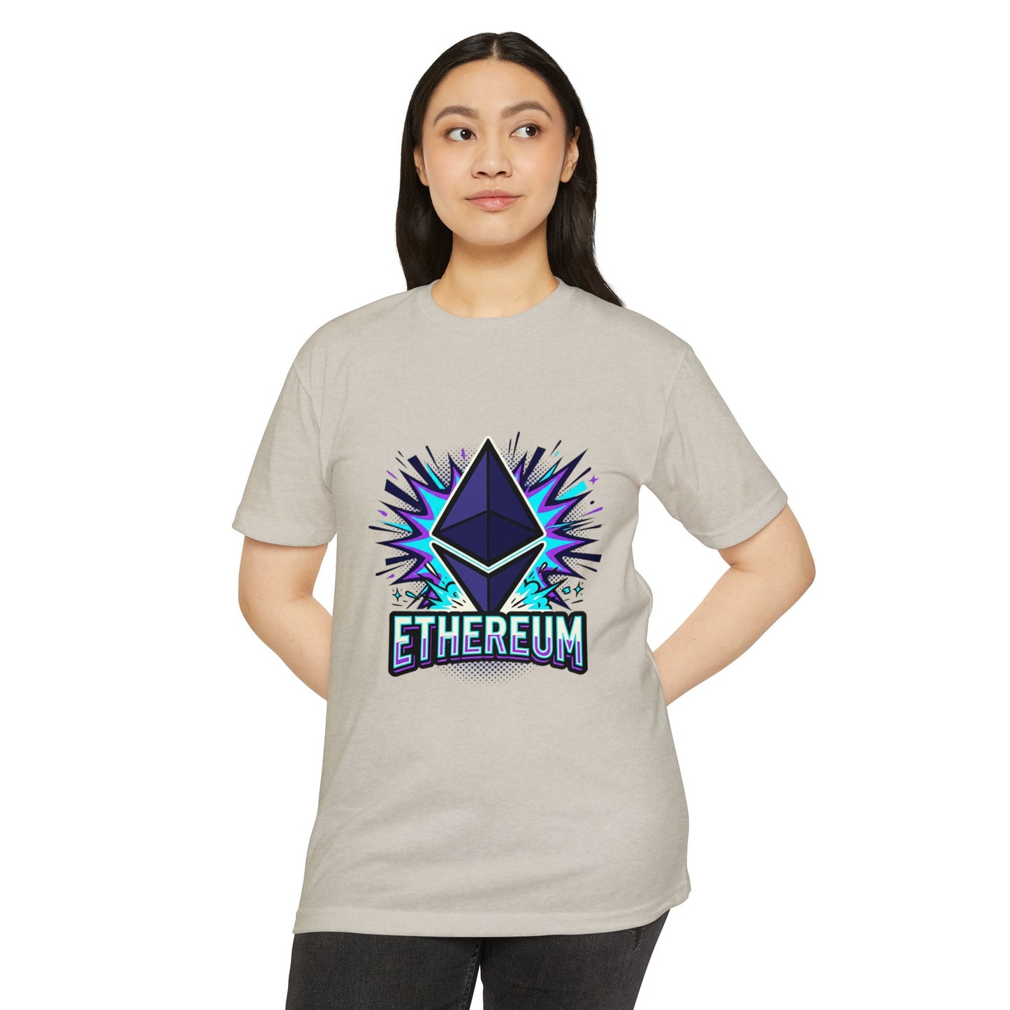 Ethereum Crypto Logo T-Shirt — Retro Neon Blockchain Tee