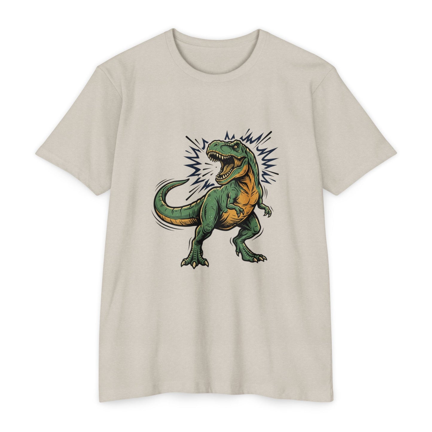Camiseta — Camiseta retro con ilustración de T-Rex rugiendo