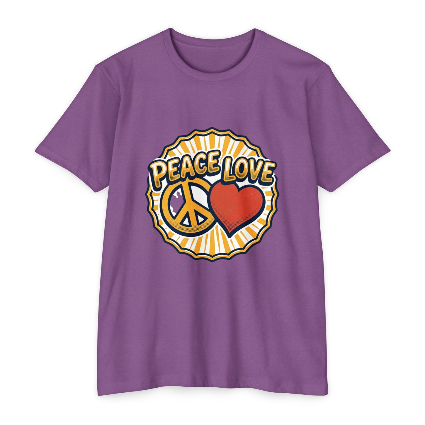 Peace Love Heart T-Shirt – Retro 70s Peace Sign Tee