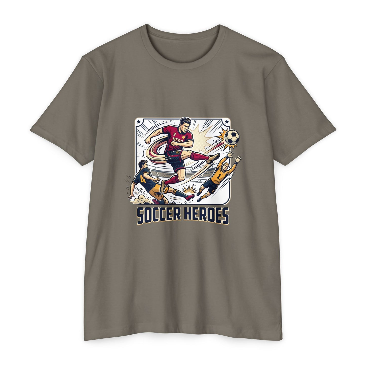 Soccer Heroes Graphic T-Shirt — Vintage Action Soccer Player Tee