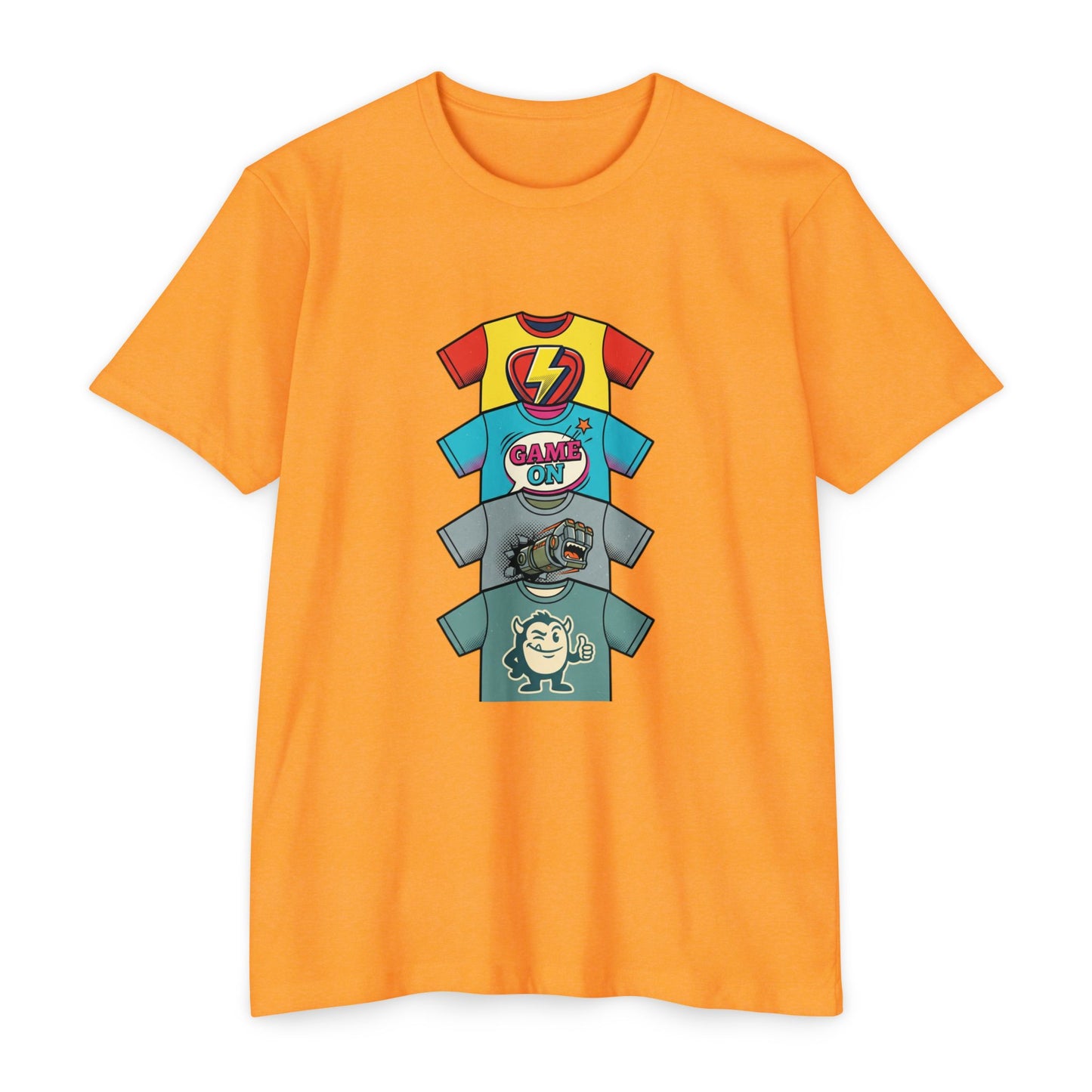 Playful Superhero Gamer Graphic T-Shirt