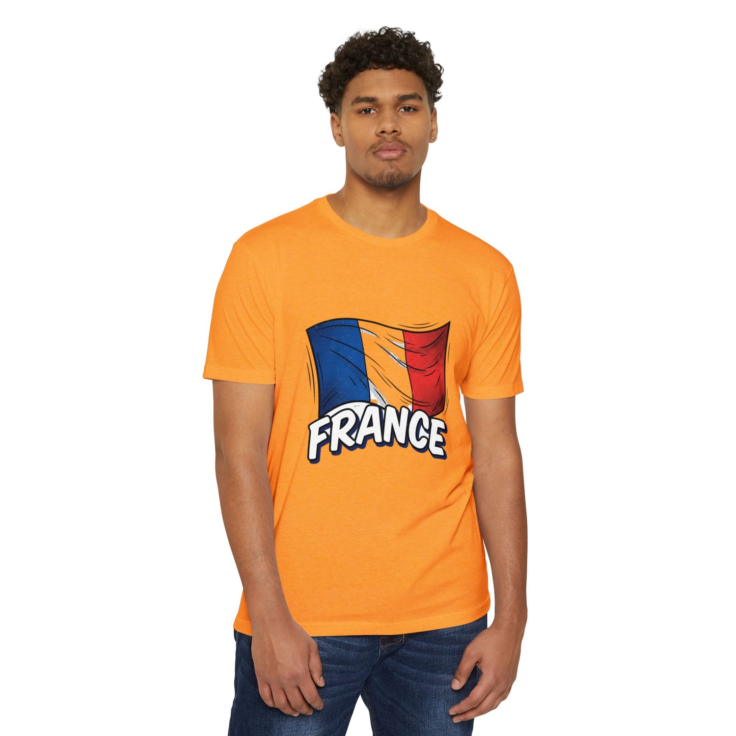 France Flag Retro Waving Tricolor T-Shirt