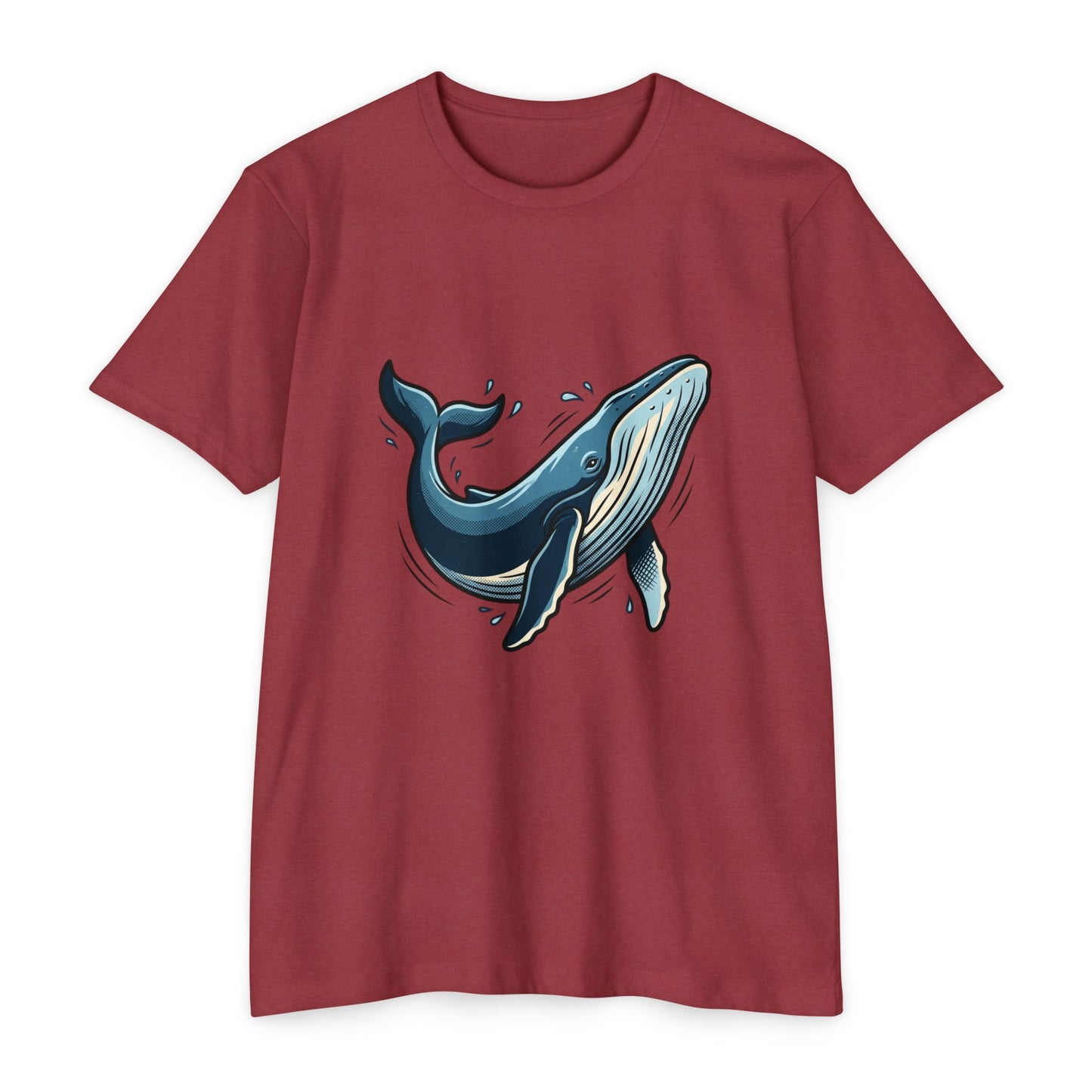 Whale Illustration T-Shirt — Retro Ocean Graphic Tee