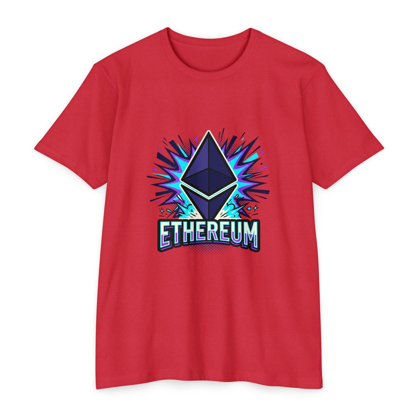 Ethereum Crypto Logo T-Shirt — Retro Neon Blockchain Tee