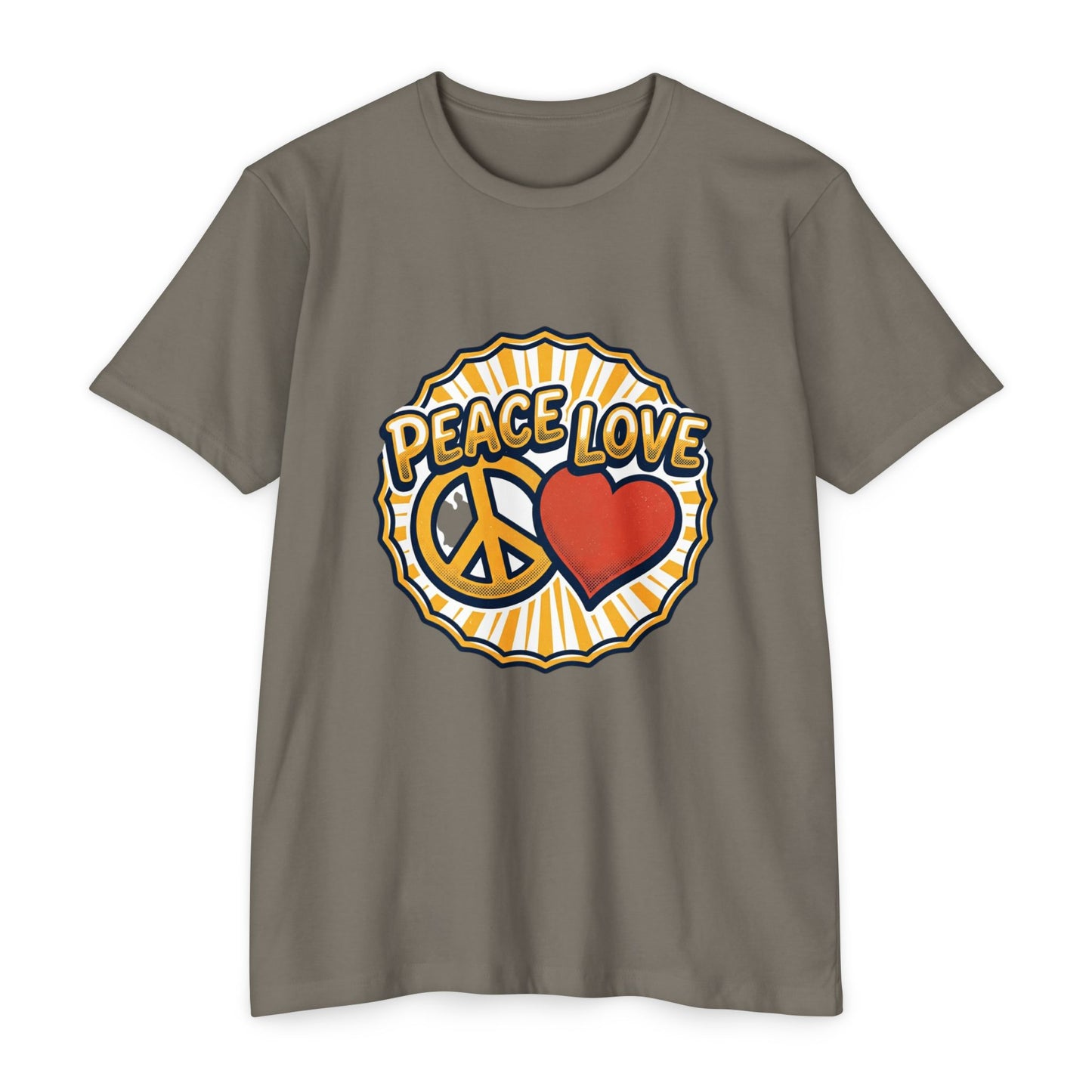 Peace Love Heart T-Shirt – Retro 70s Peace Sign Tee