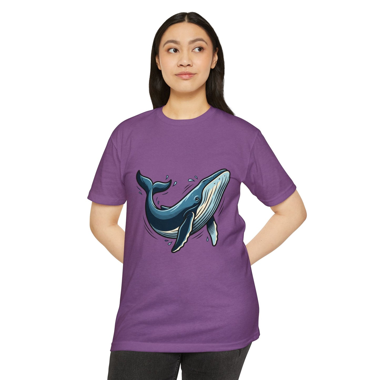 Whale Illustration T-Shirt — Retro Ocean Graphic Tee