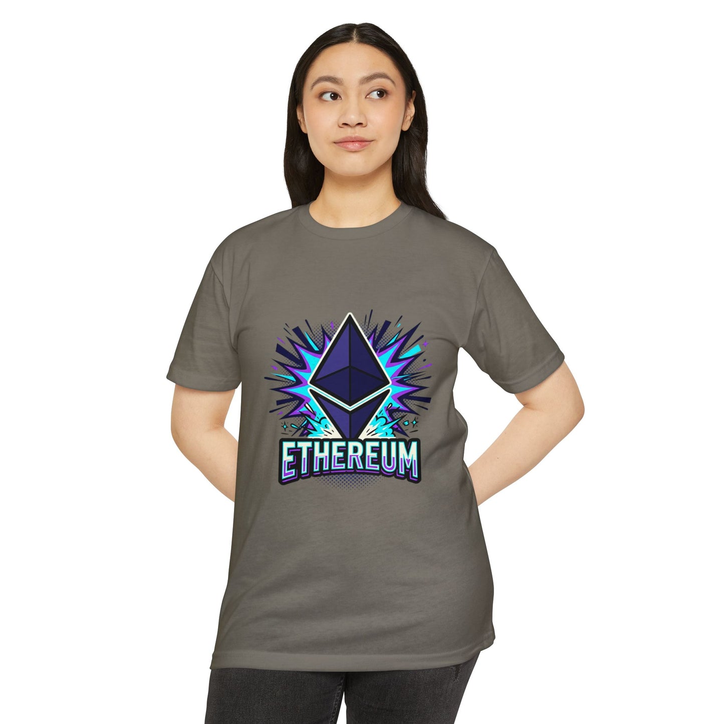 Ethereum Crypto Logo T-Shirt — Retro Neon Blockchain Tee