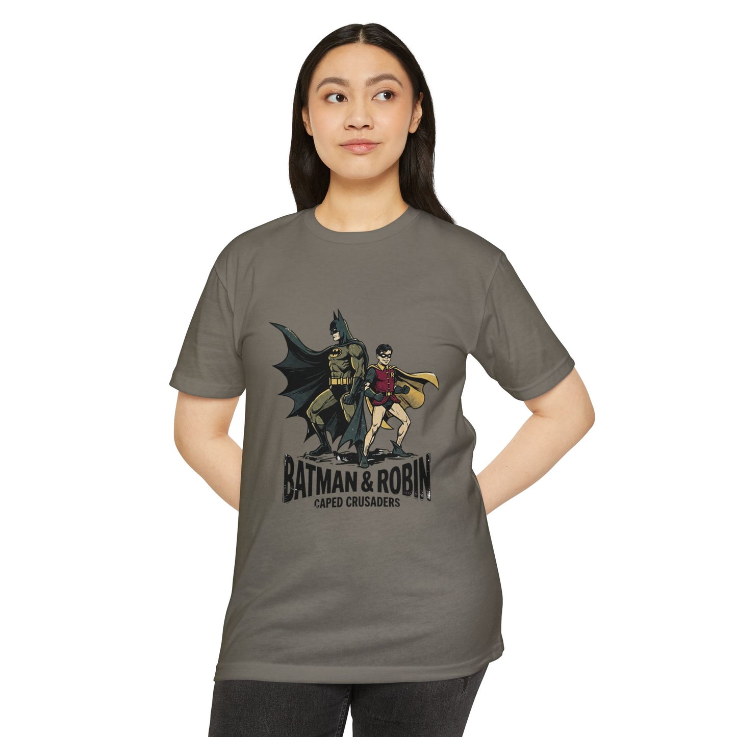 Batman & Robin Caped Crusaders Vintage Superhero T-Shirt