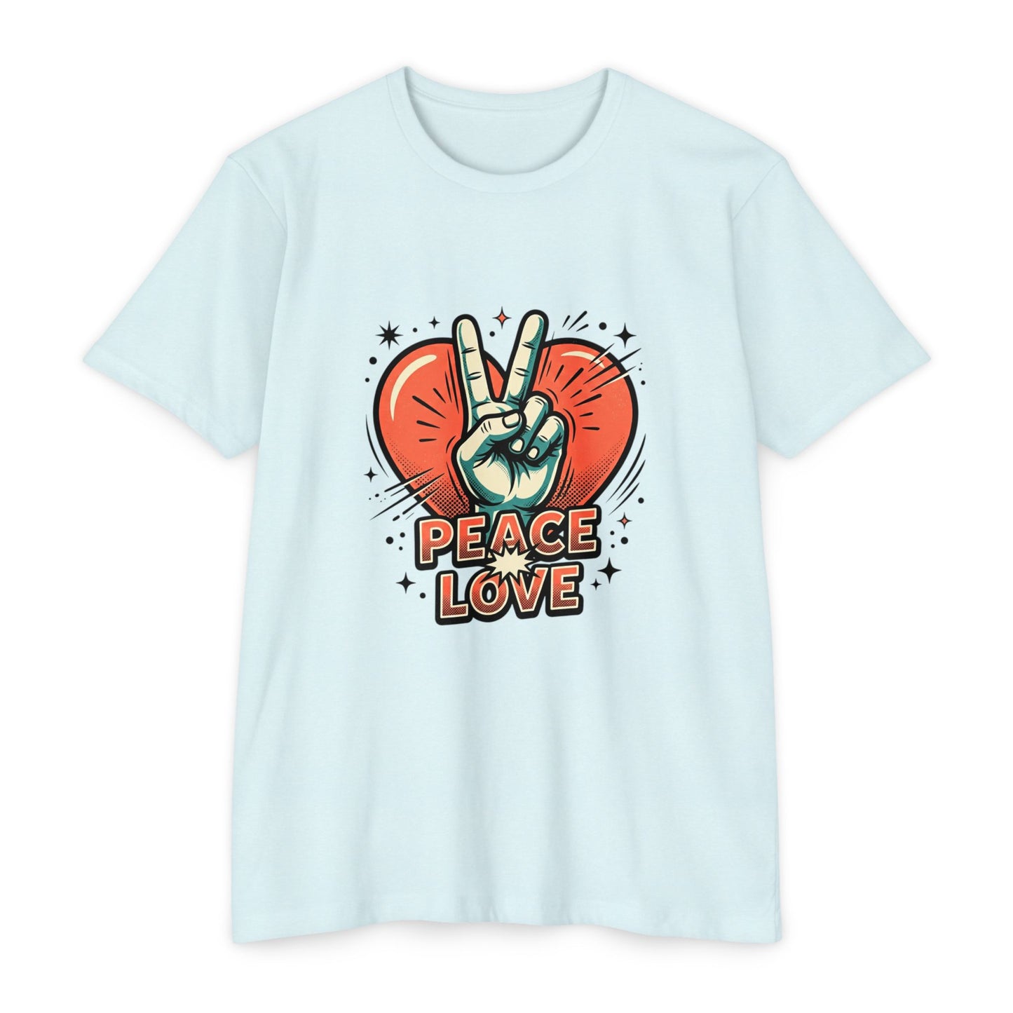 Peace Love Graphic T-Shirt — Retro Vibe Peace Sign Tee