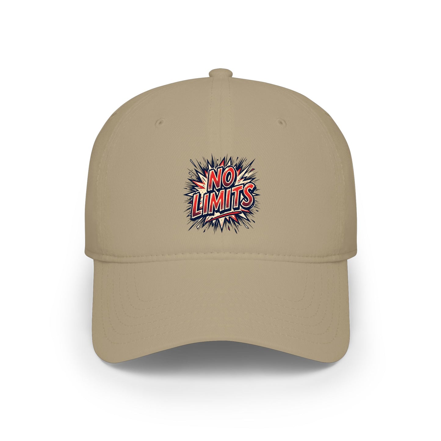 No Limits Retro Comic Baseball Cap — Motivational Low Profile Hat