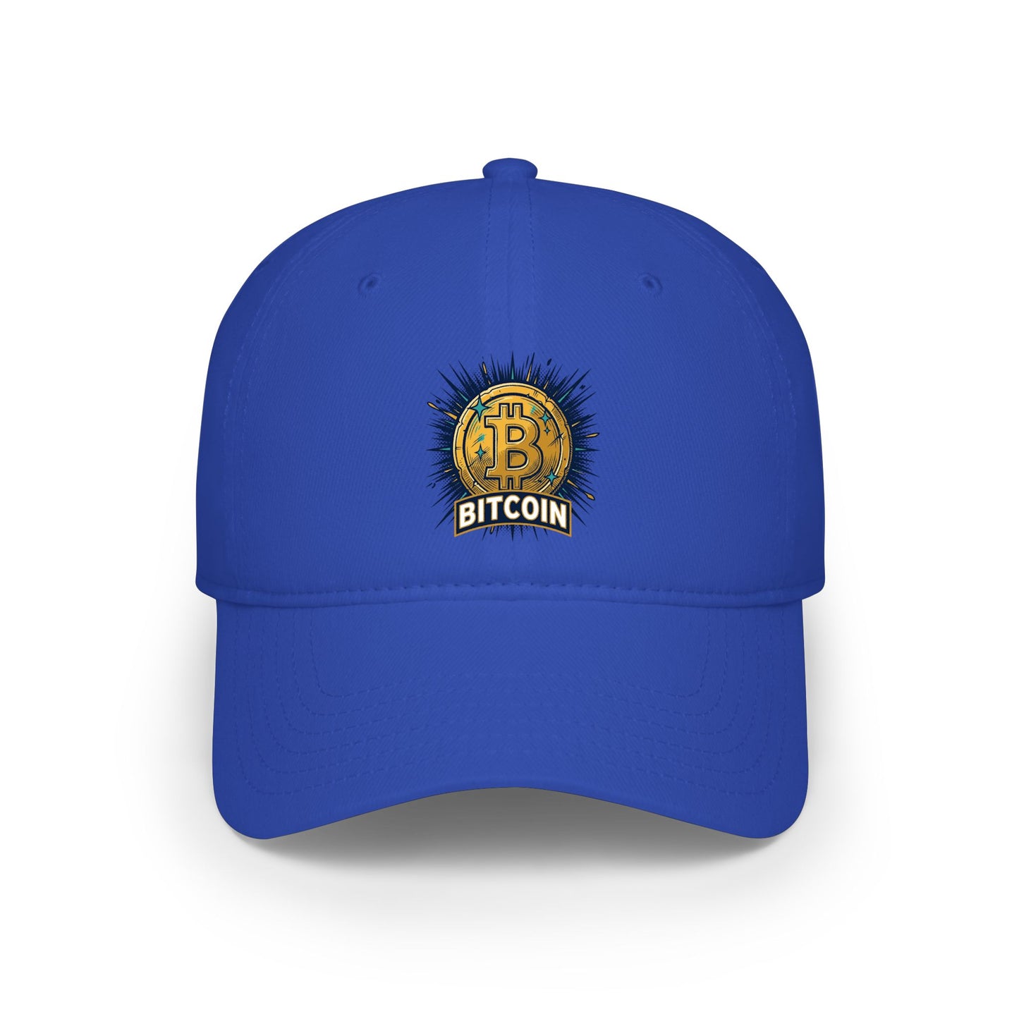 Bitcoin Sunburst Low Profile Baseball Cap — Crypto Logo Hat