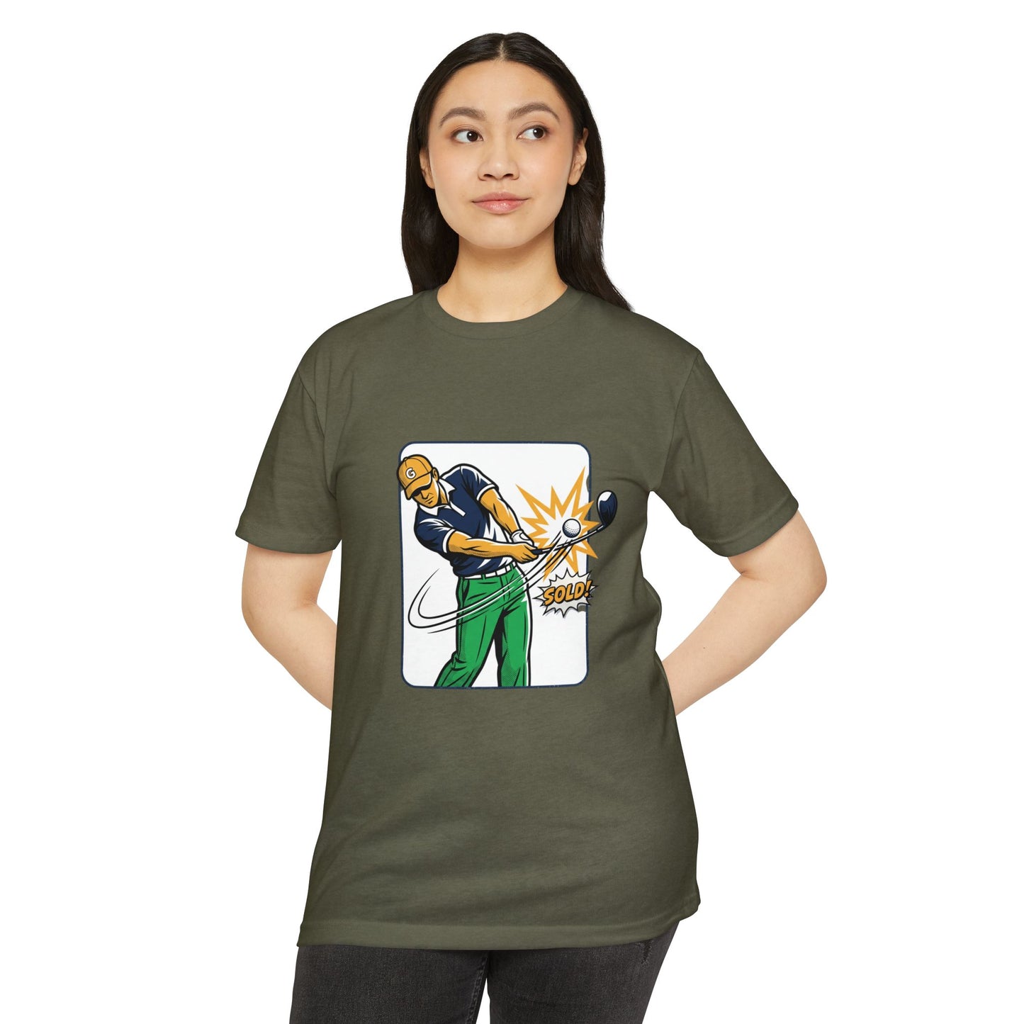 Solid Golfer Illustration Golf Swing T-Shirt