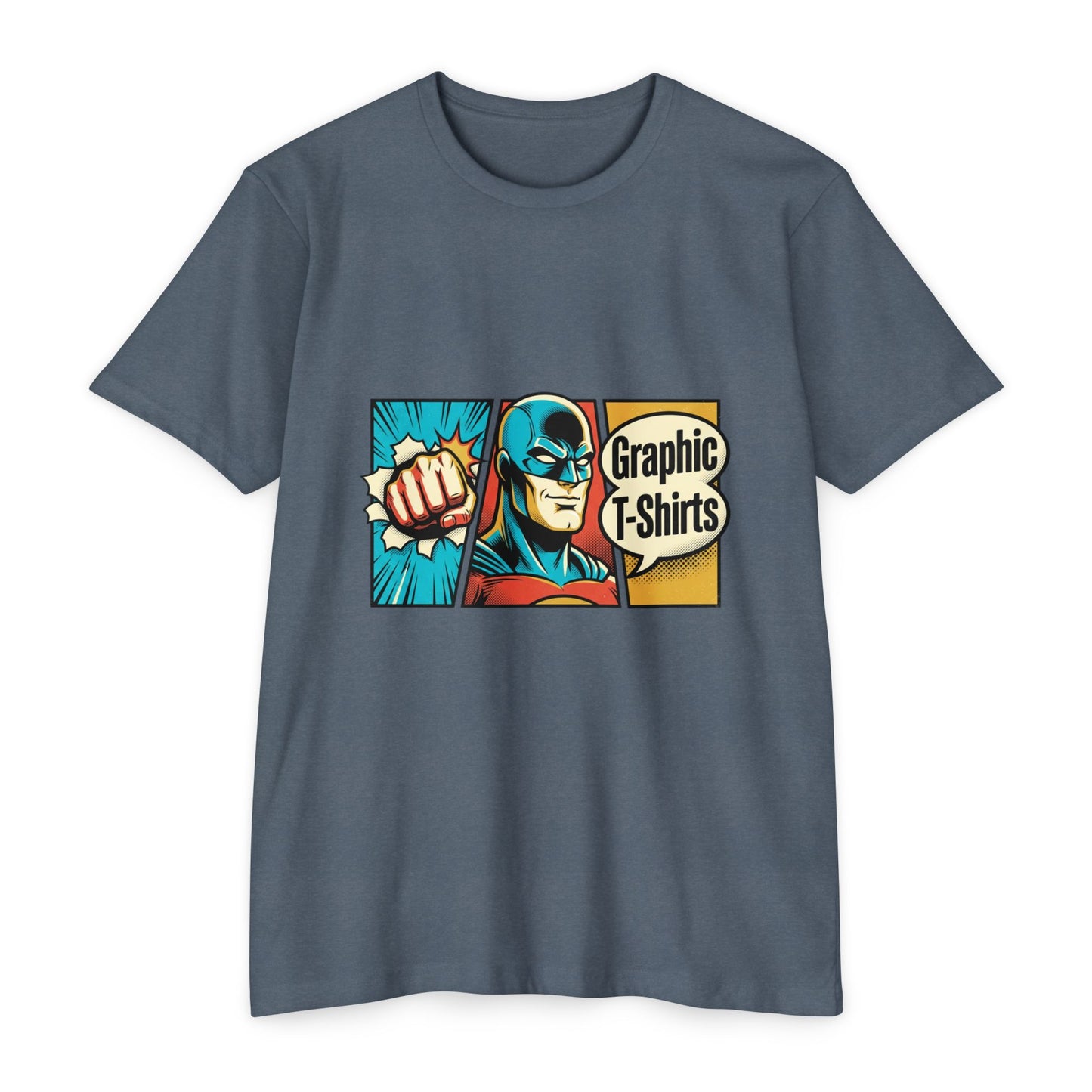 Retro Comic Superhero T-Shirt — Pop Art Graphic Tee