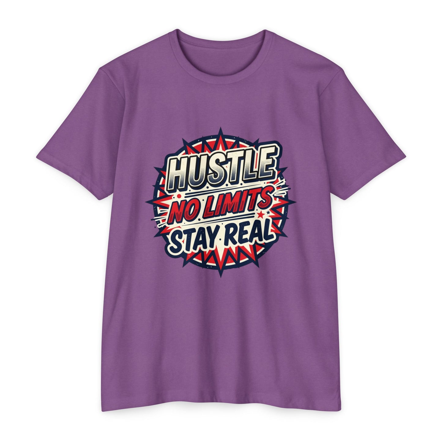 Hustle No Limits Stay Real Graphic T-Shirt