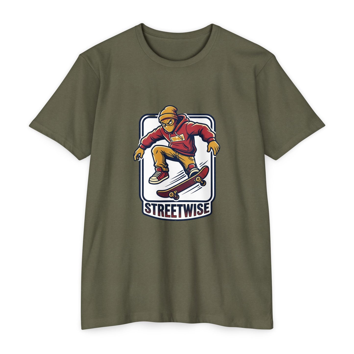 Retro Skateboarder Streetwise T‑Shirt — Vintage Skate Graphic Tee