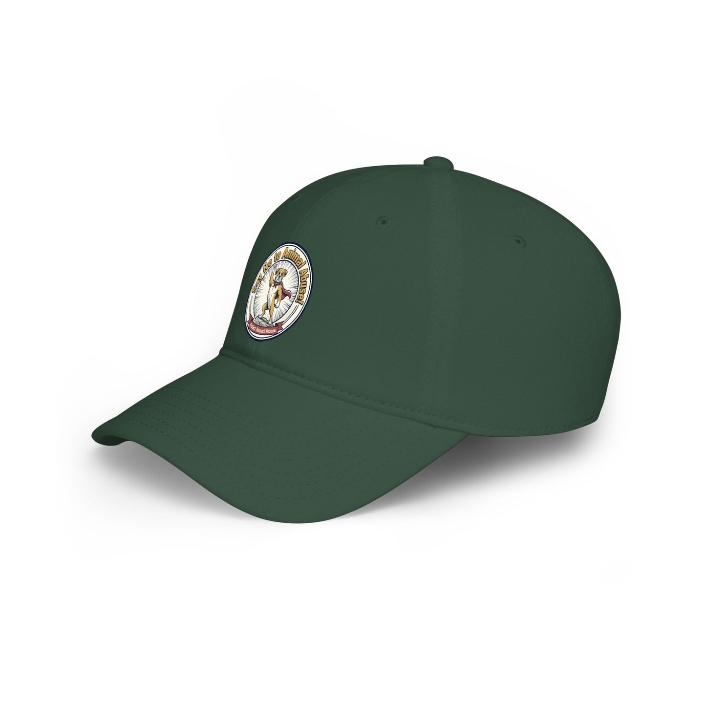 Embroidered Golden Retriever Patch Baseball Cap — Low Profile Red Dog Lover Hat