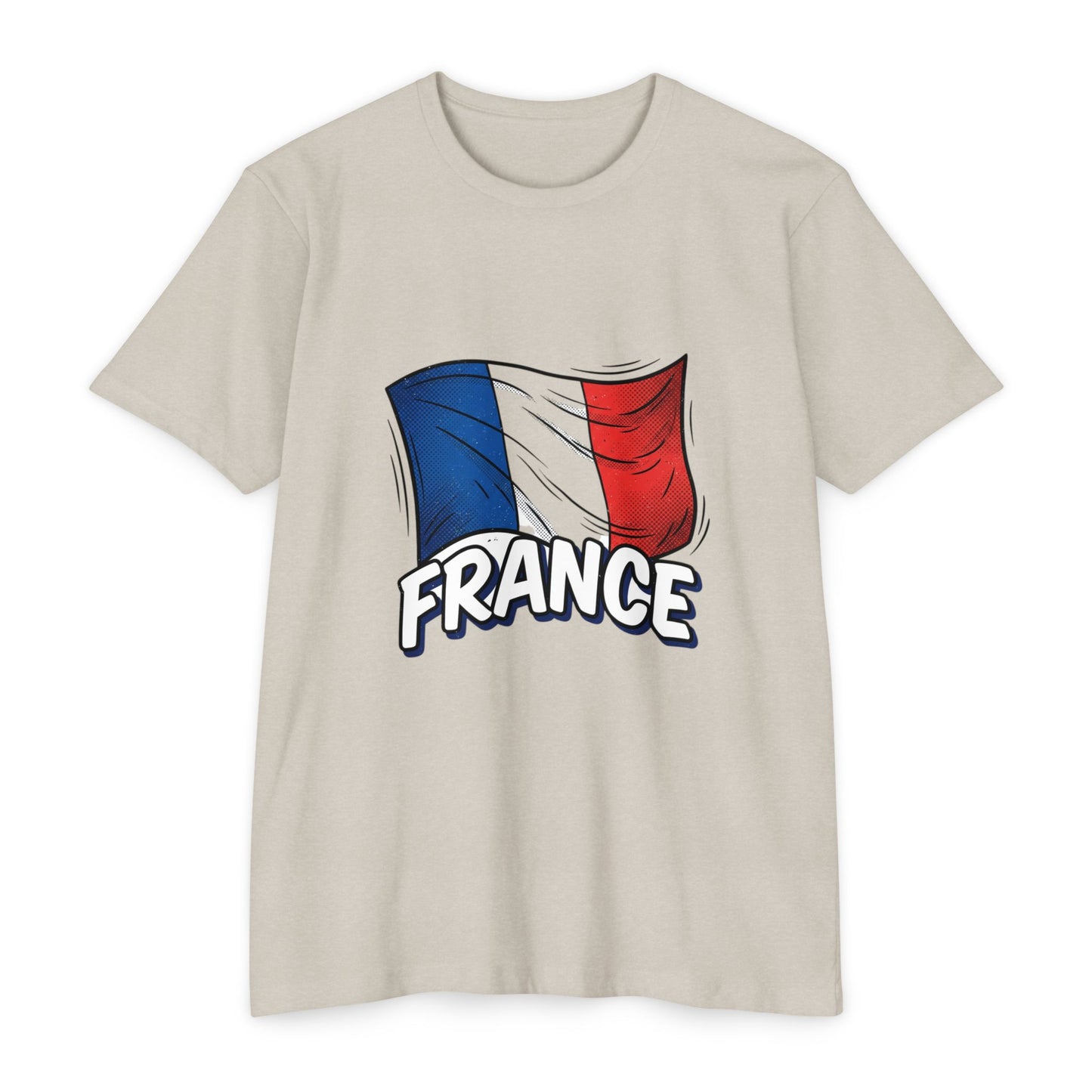 France Flag Retro Waving Tricolor T-Shirt